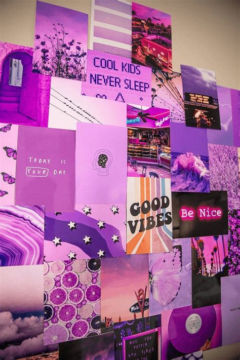 Collage Kit Purple Vibes Trendy VSCO Wall Collage Kit set of - Etsy | Purple vibe, Purple room ...
