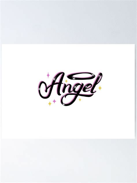 "Angel Word Logo" Poster for Sale by fridars | Redbubble