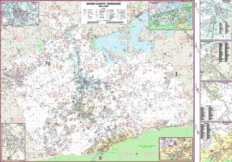 Sevier County, TN Wall Map | Maps.com.com