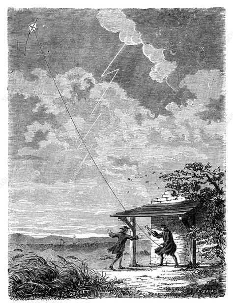 Franklin's lightning experiment, 1752 - Stock Image - C024/4721 - Science Photo Library