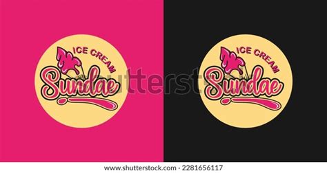 Sundae Ice Cream Logo Handwriting Icon Stock Vector (Royalty Free) 2281656117 | Shutterstock