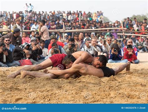 Indian Wrestlers Doing Their Practice during Camel Festival in Rajasthan, India Editorial Photo ...