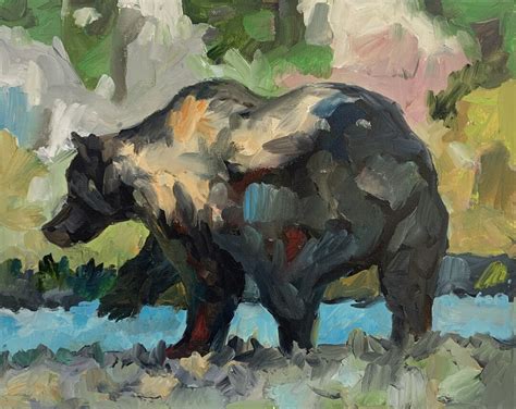 Bear Painting Bear Abstract Painting Bear Oil Painting Bear - Etsy