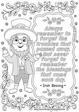 Irish Blessing Coloring Page Pages sketch template