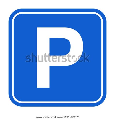 Blue Parking Sign Isolated Vector Illustration Stock Vector (Royalty ...