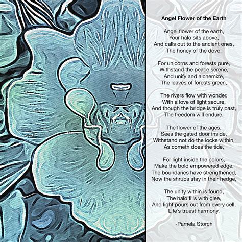 Angel Flower of the Earth Poem Digital Art by Pamela Storch | Fine Art ...