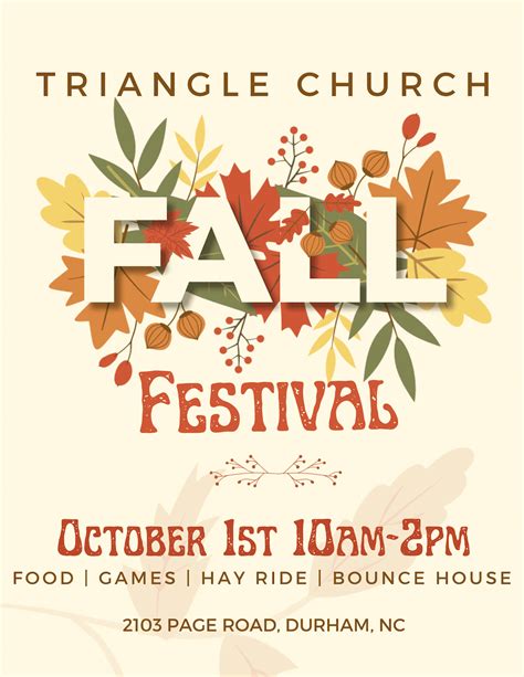 Triangle Church Fall Festival Oct 1 - Triangle on the Cheap