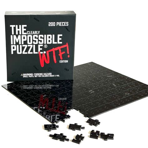 The Clearly Impossible Puzzle WTF Edition - Solid Black Puzzle