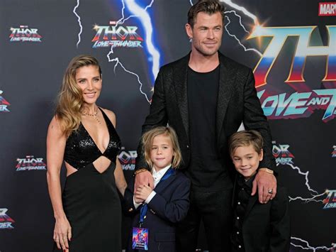 Chris Hemsworth and Elsa Pataky Step Out with Twin Sons, 8, at Thor: Love and Thunder Premiere