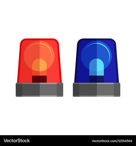 Ambulance lights isolated flashing warning sirens Vector Image