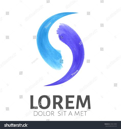 Blue Wave Logo Template Emblem Symbol Stock Vector (Royalty Free ...