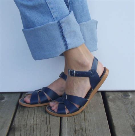 Sweet Navy Blue Saltwater Sandals | Etsy | Saltwater sandals, Saltwater sandals women, Pretty shoes