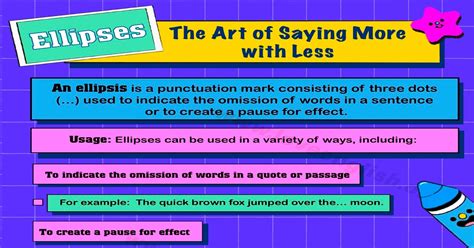 Ellipses: When and How To Use Them for English Grammar - Love English