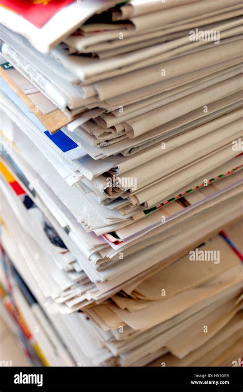 stack of newspaper for recycling Stock Photo - Alamy