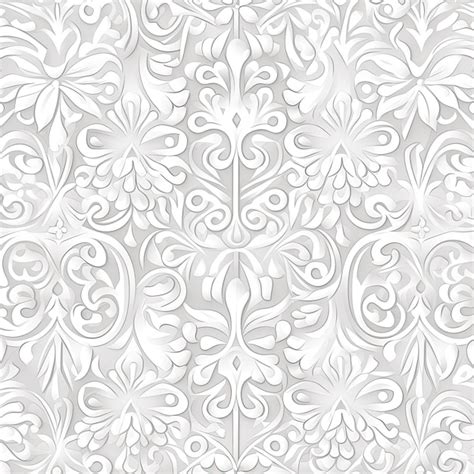 Premium AI Image | White Flower Pattern Design Wallpaper