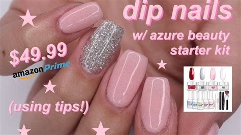 DIP NAILS using AZURE beauty dip powder starter kit! | Dipped nails, Nails, Powder nails