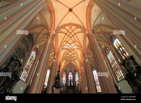 Czech Republic, Moravia, Olomouc, St Maurice Church, interior Stock ...