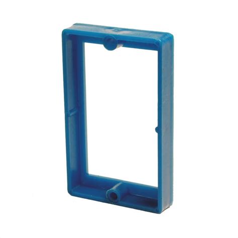 ReceptXtenders 1-Gang Blue PVC Exterior/Interior New Work/Old Work Standard Box Extender Wall ...