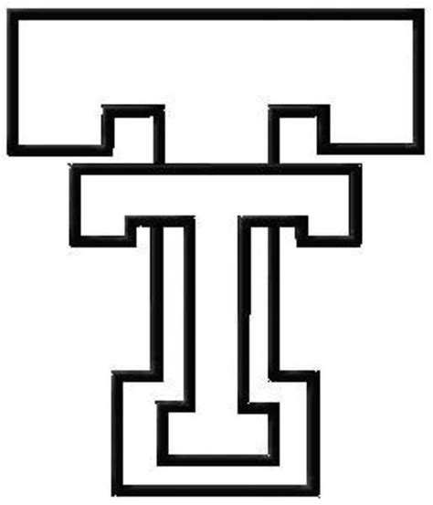 Texas Tech black and White logo for pattern plans | Texas tech logo, Texas tech shirts, Texas tech