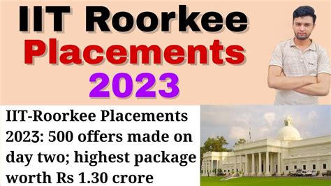 IIT Roorkee Placements 2023🔥1.3 Crores Package😱 Most Beautiful Campus😍 - YouTube