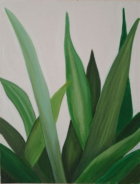 Grass II | Painting leaves acrylic, Plant painting, Abstract portrait painting