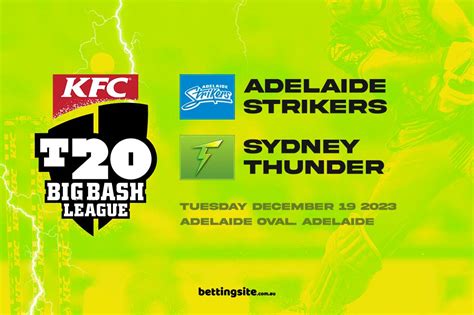 Adelaide Strikers v Sydney Thunder BBL preview & tips - 19/12/23 ...