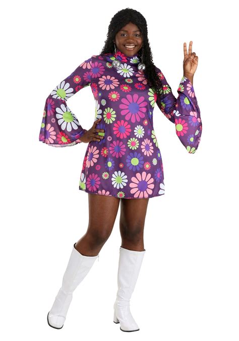 Adult Groovy Flower Power Women's Costume