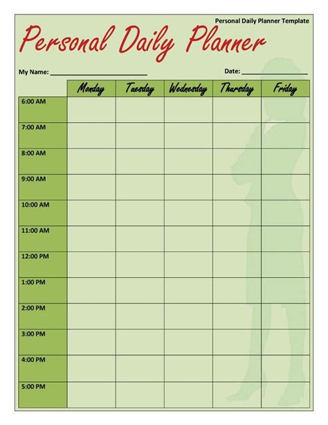Printable Daily Planner Template Unique 40 Printable Daily Planner Templates Free Template Lab ...