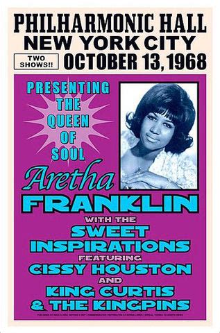 Aretha Franklin Live at Philharmonic Hall, NYC 1968 Concert Poster Recreation - Image Conscious ...