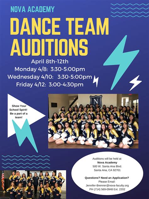 Dance Team Auditions for the 2019-2020 School Year - NOVA Academy ...