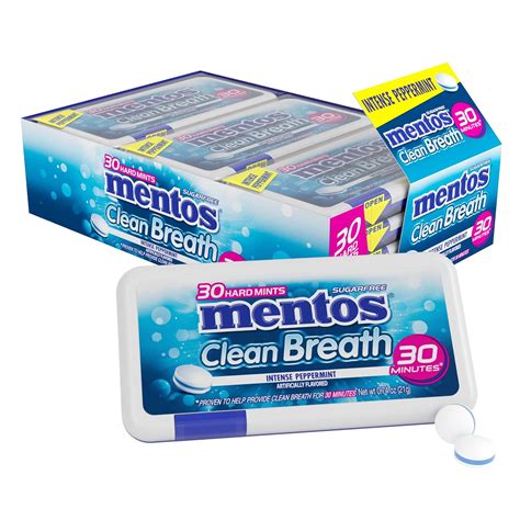 Amazon.com : Mentos Clean Breath Hard Mints Sugar Free Candy ...