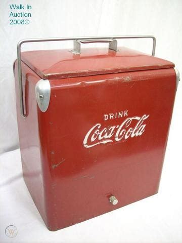 VINTAGE COKE COCA COLA PORTABLE COOLER ICE CHEST KANSAS | #38058336