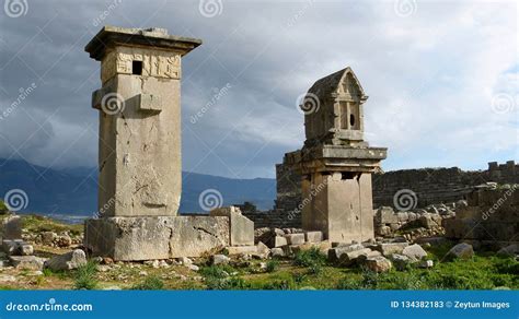 Ruins of of Xanthos in Turkey. Stock Image - Image of grandest, falafel ...