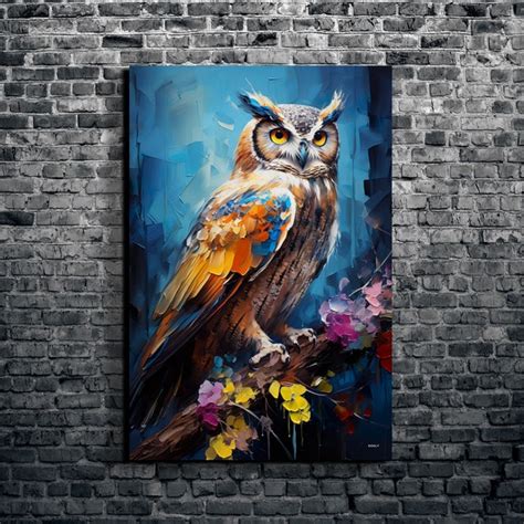 Owl Canvas Painting - Etsy