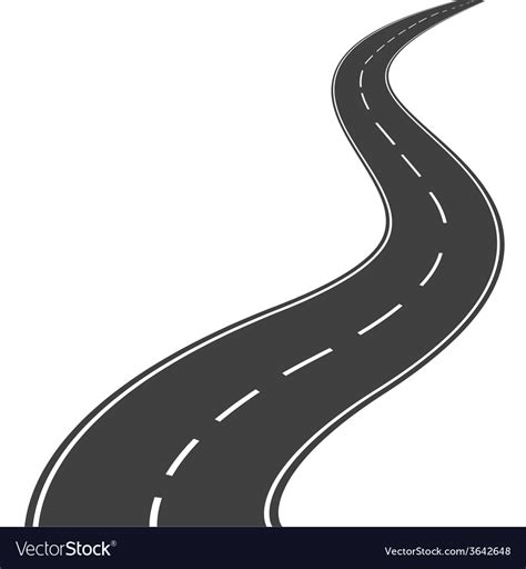 Winding road Royalty Free Vector Image - VectorStock