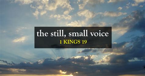 A Still, Small Voice – glenpoolchurchofchrist.com