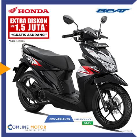 Promo COMLINE-Sepeda Motor Honda BEAT CBS 2023 - Biru Hitam, KTP=JKT ...