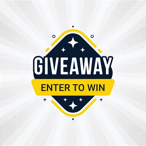 Giveaway and enter to win banner sign design template 2714014 Vector Art at Vecteezy