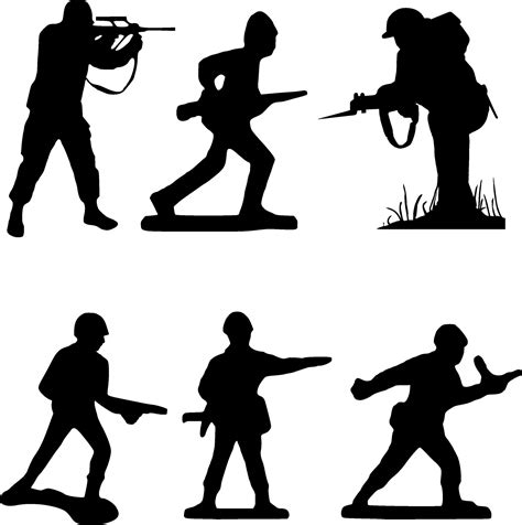 Soldier Silhouette Vector on white background 34075576 Vector Art at ...