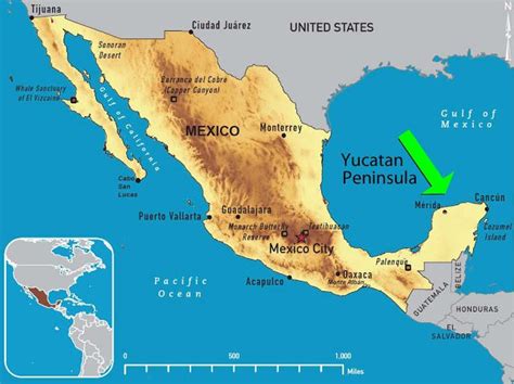 The Yucatán Peninsula map | المرسال