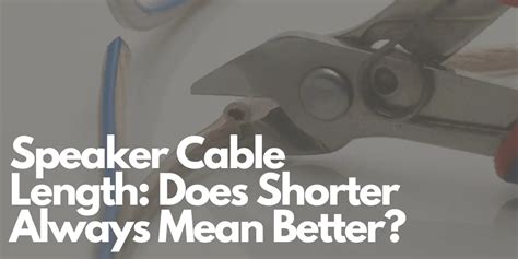 Speaker Cable Length: Does Shorter Always Mean Better?