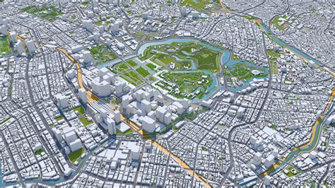 Tokyo Japan 40km - 3D Model by 3dstudio