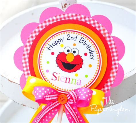 Elmo Cake Topper Elmo Birthday Party Girl Elmo Birthday | Etsy