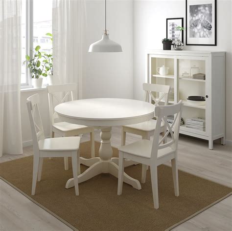 INGATORP Extendable table, white, Max. length: 61" - IKEA | Extendable ...