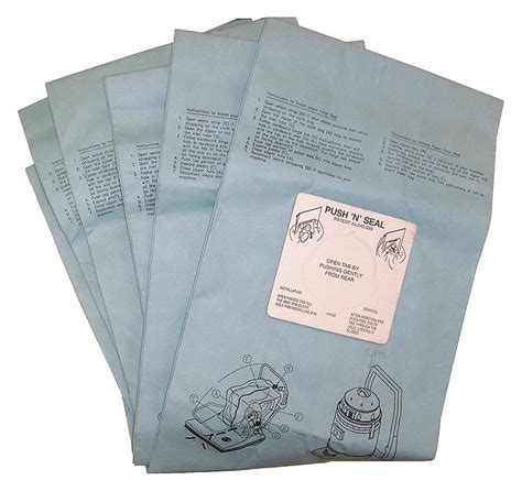 BISSELL COMMERCIAL Vacuum Bag, Paper, 1-Ply, Standard Bag Filtration Type, For Vacuum Type ...