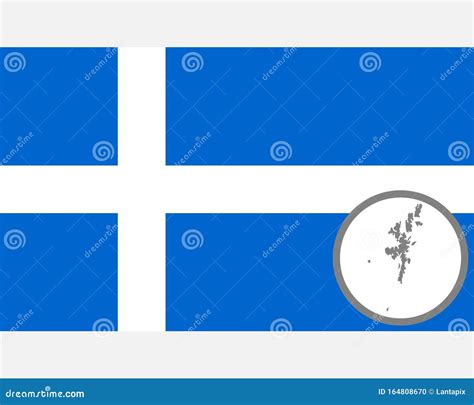 Flag and map of Shetland stock vector. Illustration of isolated - 164808670