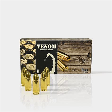 9mm 115 grain Venom Luger Pistol Cartridges, 1000 Rounds (1 Case) - Armory Farm