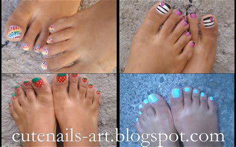 cutenails-art: 4 summer pedicures,easy & fun designs