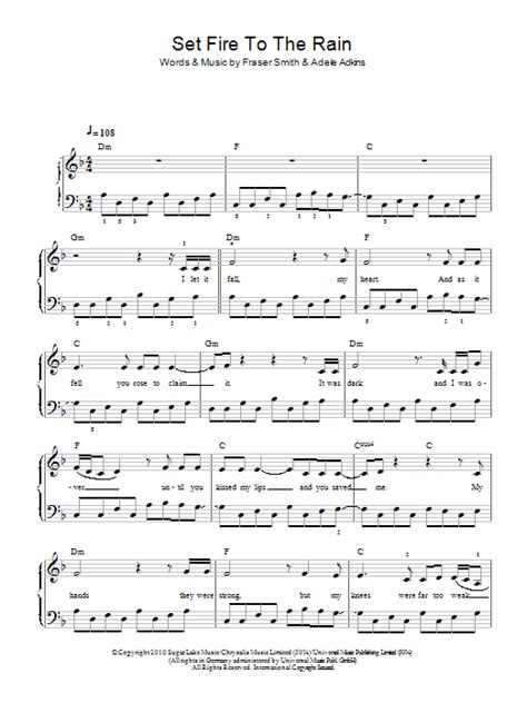 Set Fire To The Rain | Sheet Music Direct