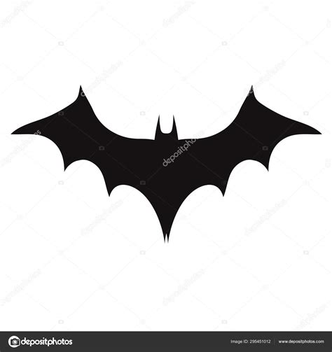 Vampire bat silhouette. Halloween bats decoration, hanging cave Stock Vector by ©VovanIvan 295451012